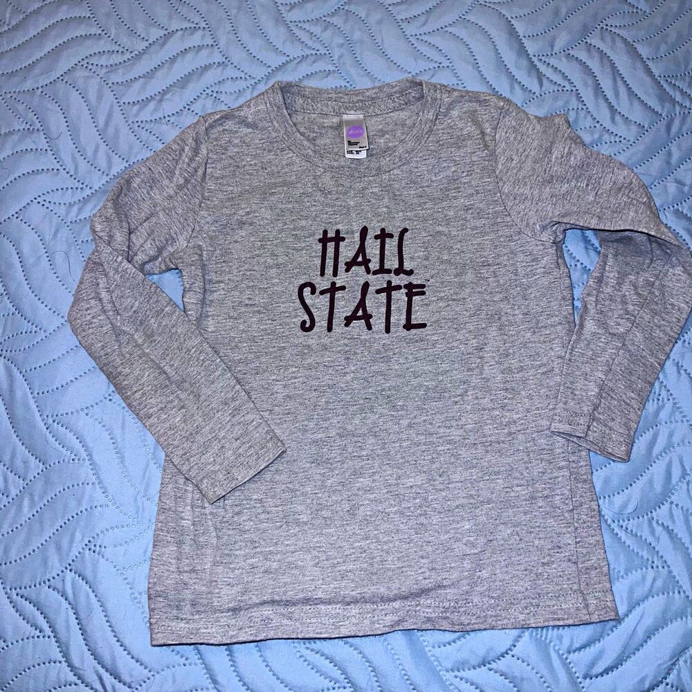 Mississippi State Unisex Kids 2T Gray Long Sleeve Hail State Shirt